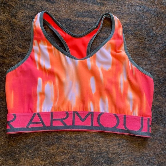 Under Armour Neon Pink Tie Dye Style Sports Bra - Picture 3 of 7